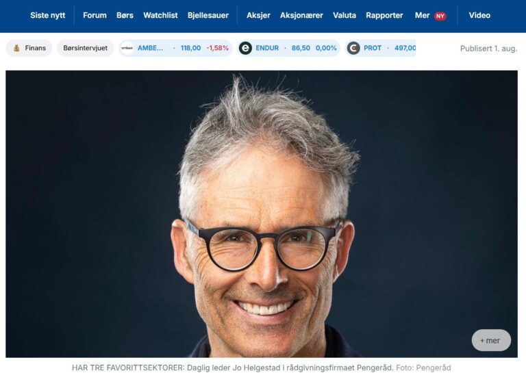 Jo Helgestad i Finansavisen