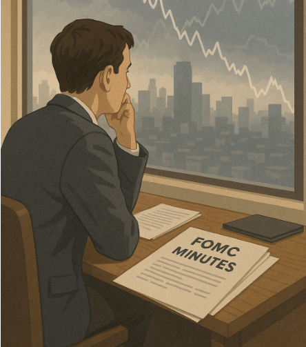 Mann ser på uvær ut av vinduet