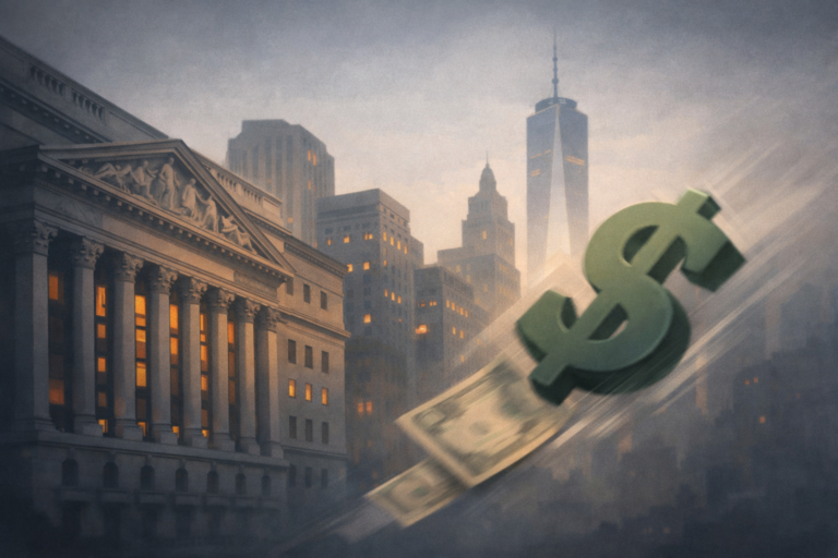 Fallende dollar ved børsen