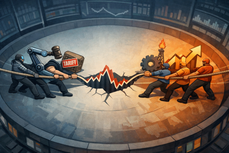 Drakamp med ulike finanssektorer